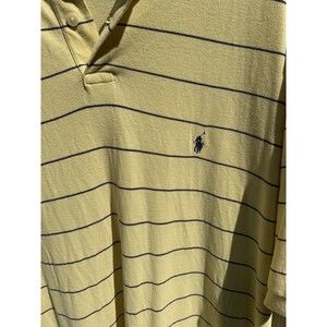 Polo Golf Ralph Lauren 100% Cotton Yellow & Blue Stripe Size XXL GUC